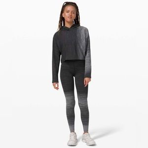 EUC SET:Lululemon LAB Varsa Hoodie & Legging Bundle// black & white ombré/size 6